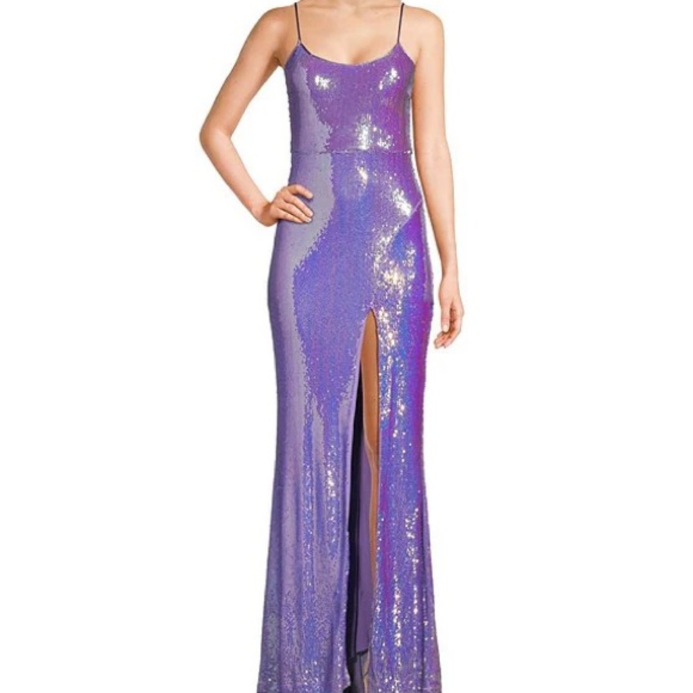 Iridescent Purple Sequin Dress